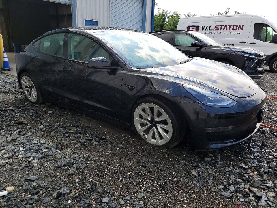 2023 Tesla Model 3 VIN 5YJ3E1EAXPF449204 COPART salvage auction — FRONT END, Va - Certificate Of Title, sold $12,800 on 2026-07-22 (photo 4)