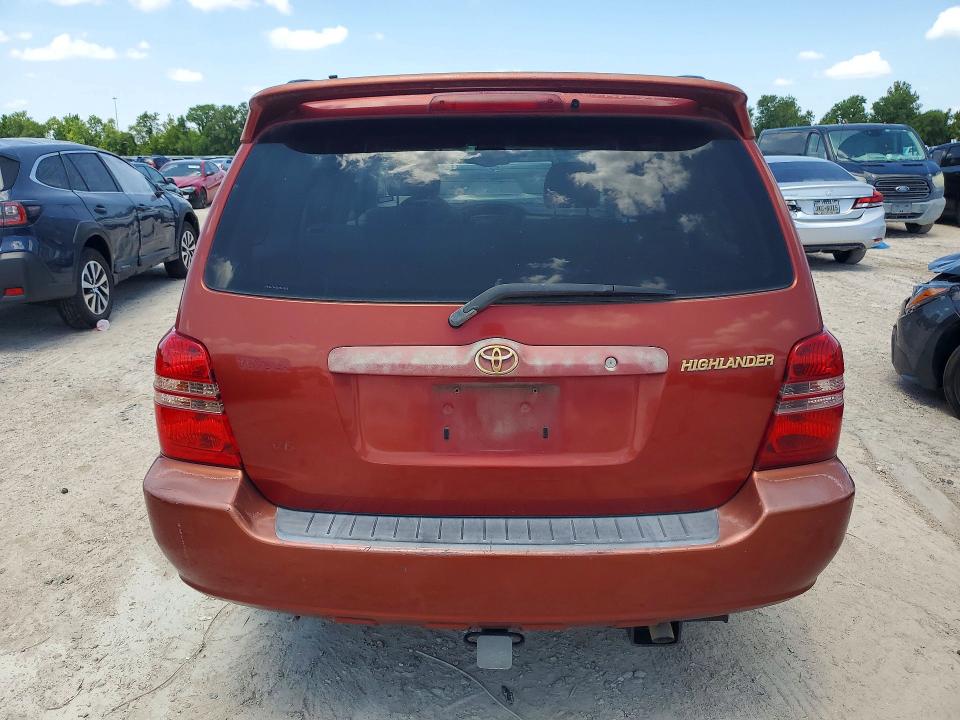 2001 Toyota Highlander VIN JTEGF21A210012292 COPART salvage auction — NORMAL WEAR, Tx - Certificate Of Title, sold $150 on 2026-07-31 (photo 6)