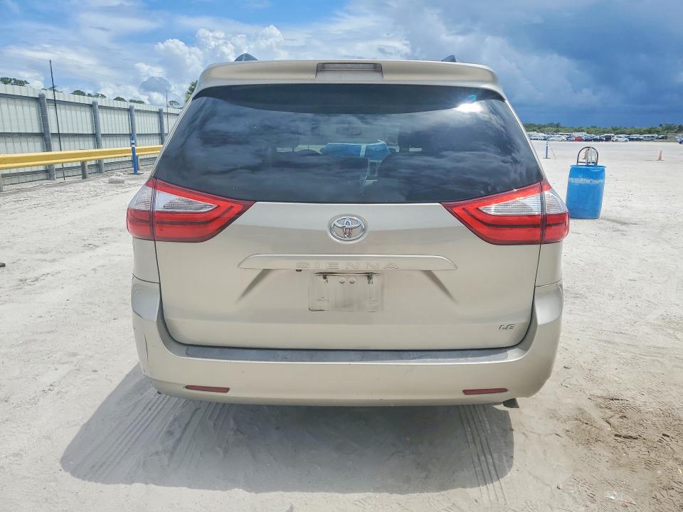 2015 Toyota Sienna VIN 5TDKK3DC2FS624624 COPART salvage auction — FRONT END, Fl - Cert Of Title Slvg Rebuildable, sold $950 on 2026-07-15 (photo 6)