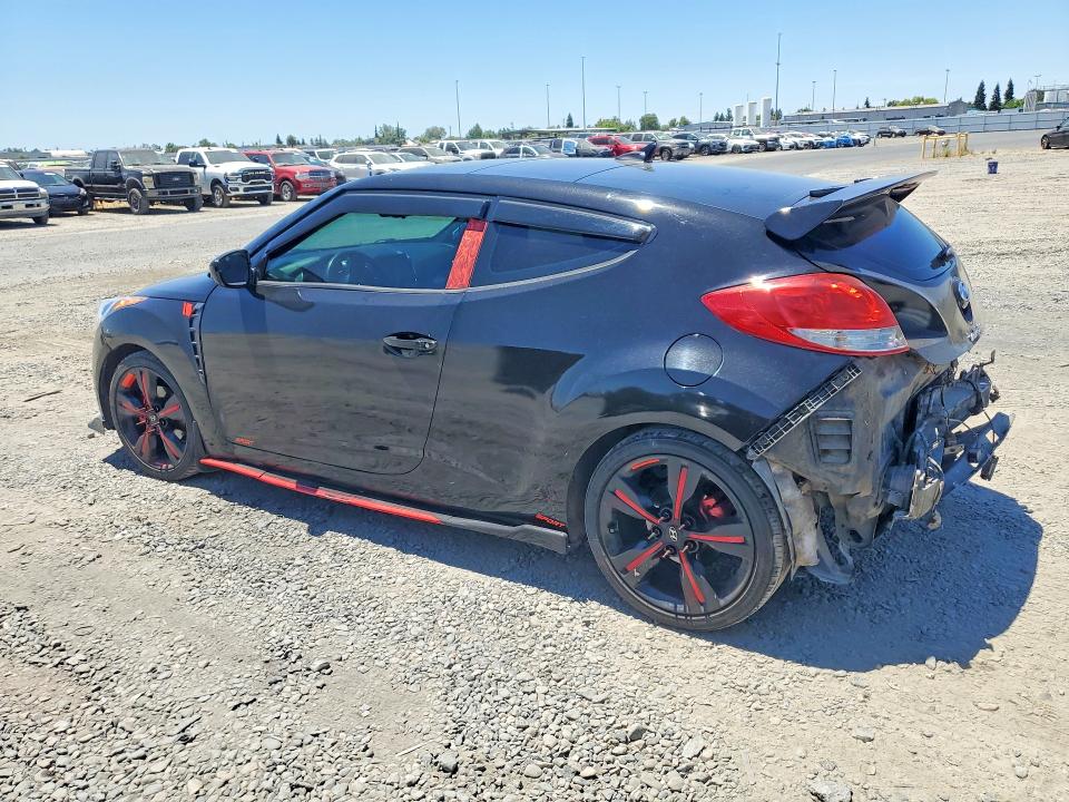 2016 Hyundai Veloster VIN KMHTC6ADXGU258615 COPART salvage auction — REAR END, Ca - Salvage Certificate, sold $1,200 on 2026-07-21 (photo 2)