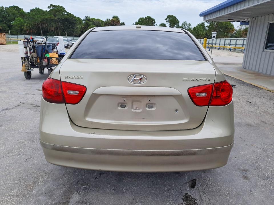 2007 Hyundai Elantra VIN KMHDU46D47U223745 COPART salvage auction — FRONT END, FL - CERT OF TITLE SLVG REBUILDABLE, sold $450 on 2026-07-22 (photo 6)