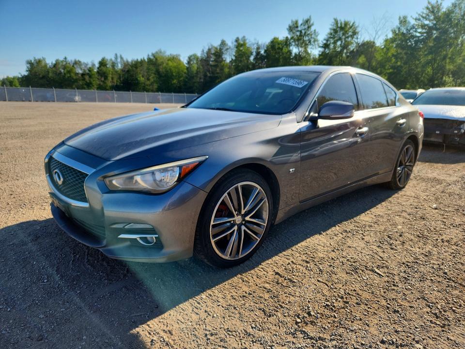 2015 Infiniti Q50 VIN JN1BV7AR3FM420467 COPART salvage auction — UNDERCARRIAGE, ON - PERMIT SALVAGE, sold $2,050 on 2026-07-28 (photo 1)