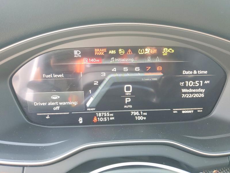 2025 Audi Sq5 VIN WA1B4AFY3S2052062 COPART salvage auction — WATER/FLOOD, Ar - Cert Of Title-Salvage, sold $25,250 on 2026-09-14 (photo 9)