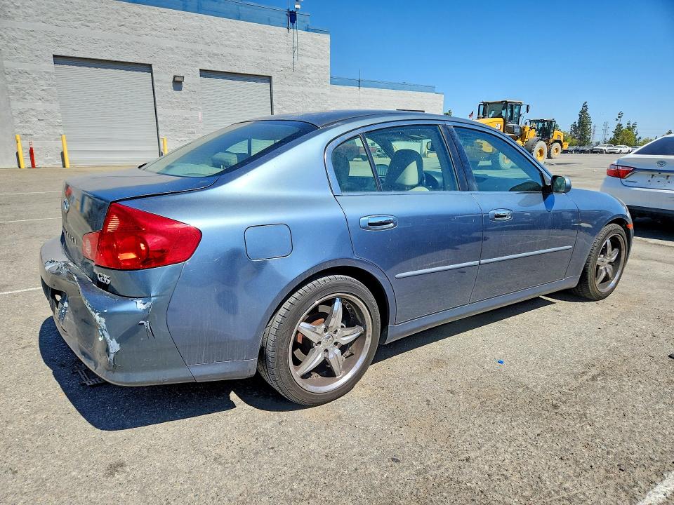 2006 Infiniti G35 VIN JNKCV51E56M506736 COPART salvage auction — MINOR DENT/SCRATCHES, CA - SALVAGE CERTIFICATE, sold $500 on 2026-07-16 (photo 3)