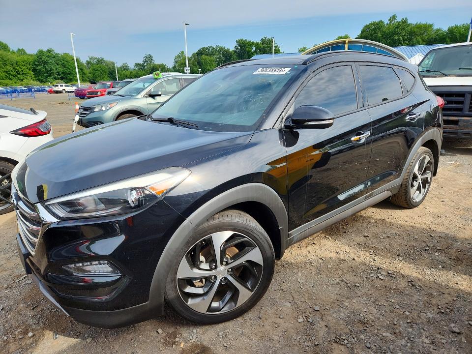 2016 Hyundai Tucson VIN KM8J33A23GU206022 COPART salvage auction — MINOR DENT/SCRATCHES, Wv - Certificate Of Title, sold $1,250 on 2026-07-16 (photo 1)