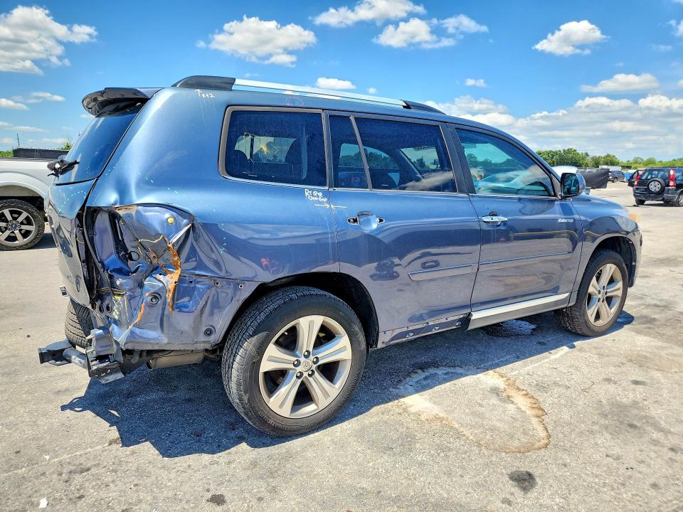 2013 Toyota Highlander VIN 5TDYK3EH5DS126290 COPART salvage auction — REAR END, Fl - Cert Of Title Slvg Rebuildable, sold $6,500 on 2026-07-14 (photo 3)