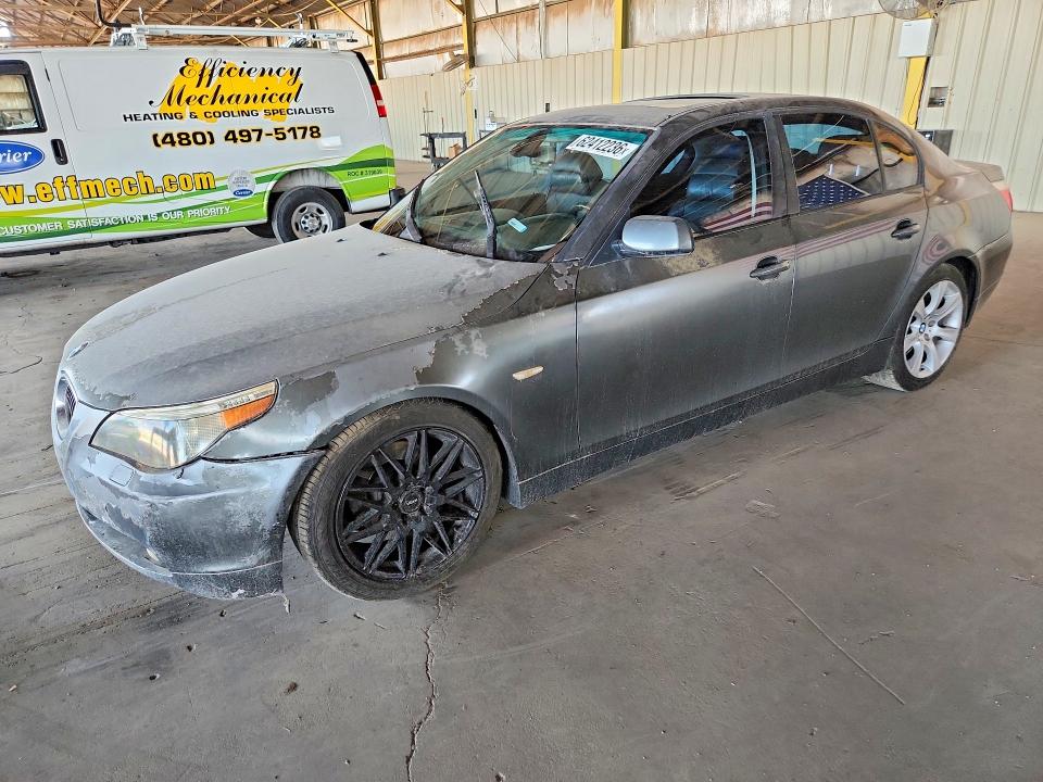 2007 BMW 5 series VIN WBANE53537CY04441 COPART salvage auction — REAR END, Az - Cert Of Title-Restored Salvage (P), sold $475 on 2026-07-29 (photo 1)