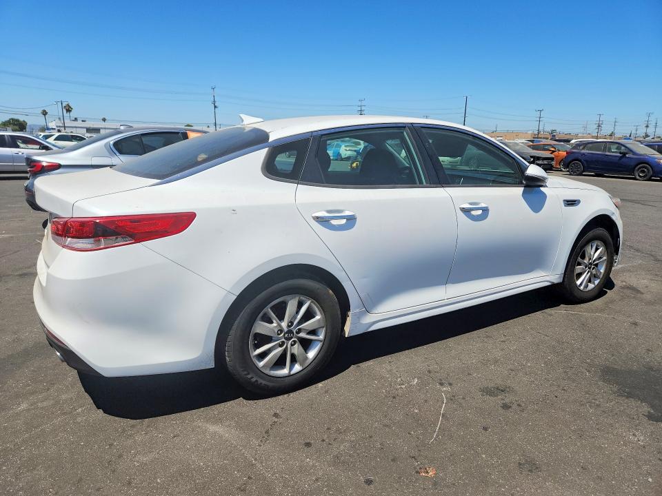 2017 Kia Optima VIN 5XXGT4L31HG156626 COPART salvage auction — VANDALISM, Ca - Salvage Certificate, sold $725 on 2026-07-15 (photo 3)