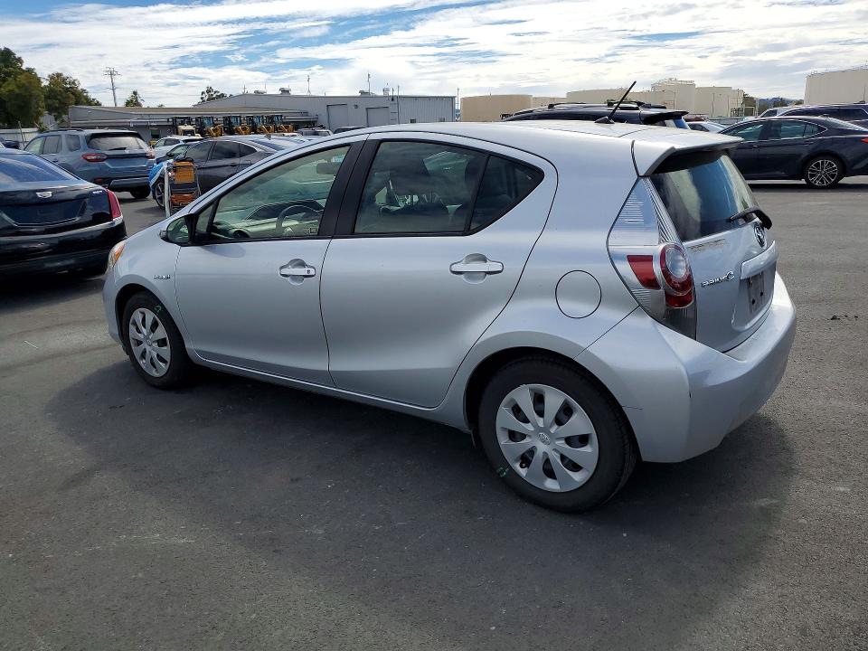 2014 Toyota Prius c VIN JTDKDTB39E1571199 COPART salvage auction — SIDE, CA - SALVAGE CERTIFICATE, sold $950 on 2026-07-27 (photo 2)