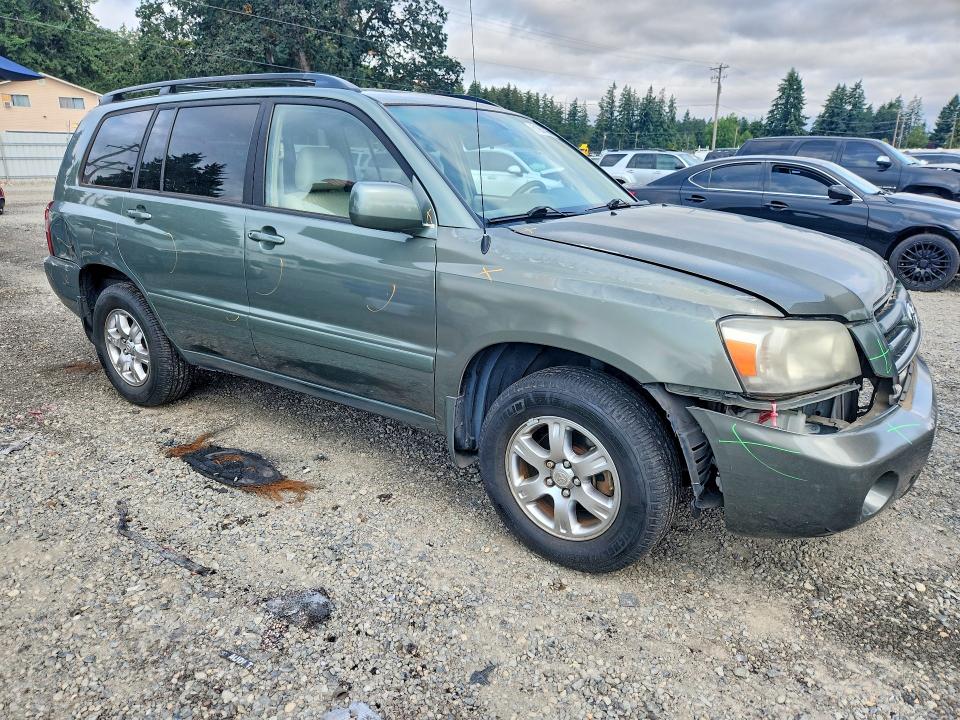 2006 Toyota Highlander VIN JTEEP21A260159370 COPART salvage auction — FRONT END, WA - BILL OF SALE, sold $600 on 2026-07-31 (photo 4)