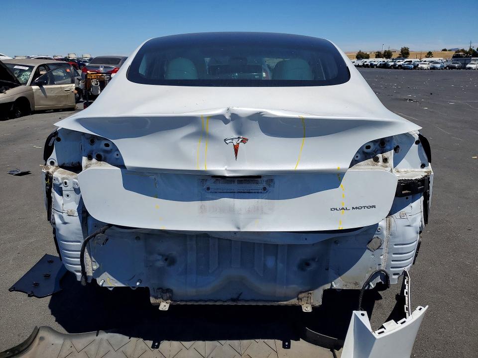 2020 Tesla Model 3 VIN 5YJ3E1EB6LF742343 COPART salvage auction — REAR END, CA - SALVAGE CERTIFICATE, sold $90 on 2026-07-27 (photo 6)