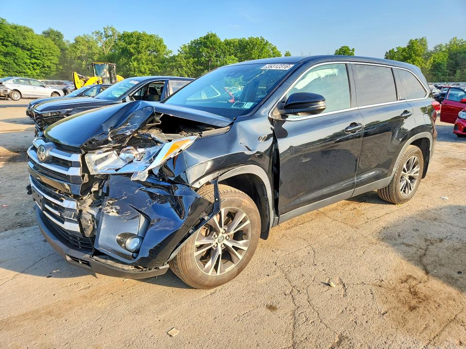 2019 Toyota Highlander VIN 5TDBZRFH6KS702260 COPART salvage auction — FRONT END, Ny - Certificate Of Title, sold $3,800 on 2026-07-18 (photo 1)