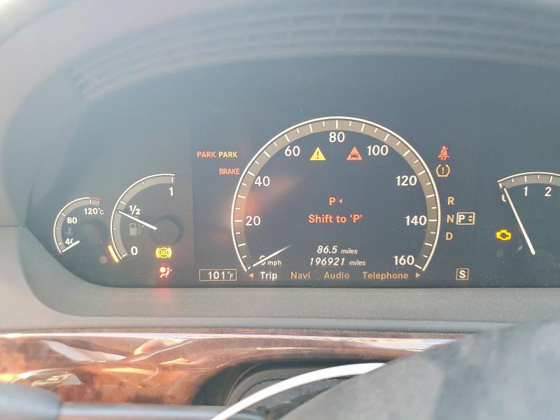 2007 Mercedes-benz S class VIN WDDNG71X07A115746 COPART salvage auction — FRONT END, CO - CERTIFICATE OF TITLE, sold $325 on 2026-07-28 (photo 9)