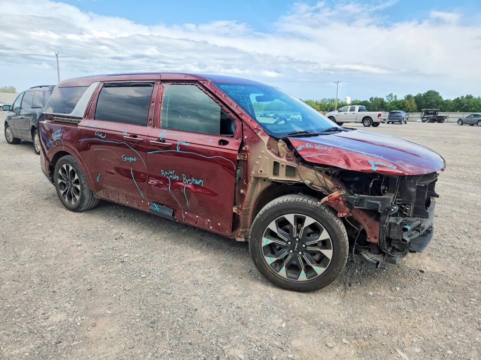 2024 Kia Carnival VIN KNDNC5H35R6316870 COPART salvage auction — FRONT END, Ny - Mv-907A Salvage Certificate, sold $8,100 on 2026-08-24 (photo 4)