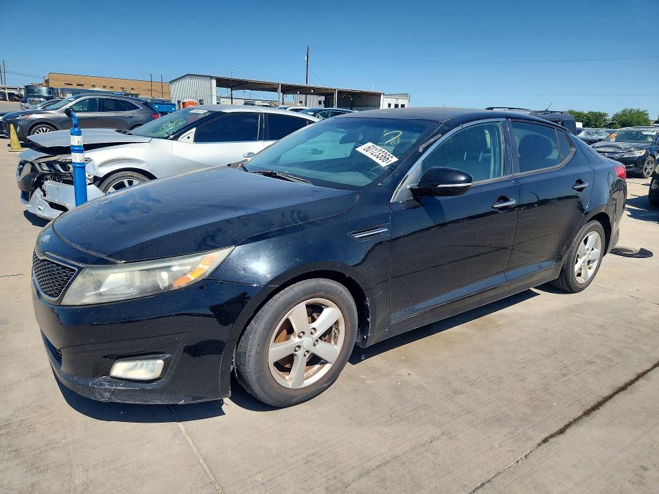 2015 Kia Optima VIN 5XXGM4A75FG351922 COPART salvage auction — FRONT END, TX - CERTIFICATE OF TITLE, sold $200 on 2026-07-27 (photo 1)