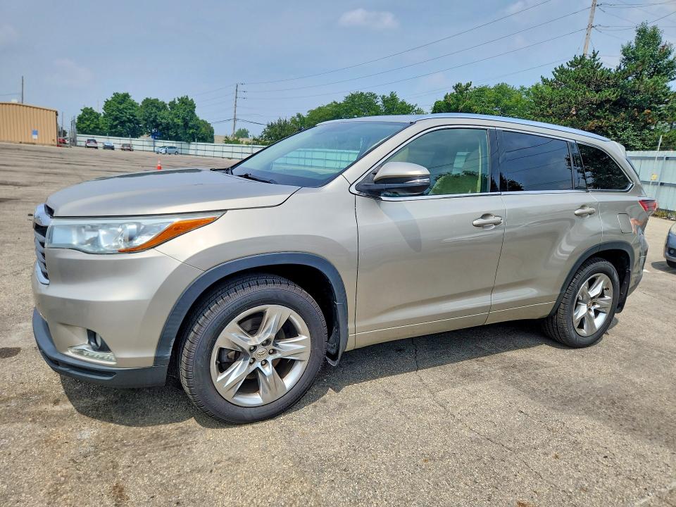 2015 Toyota Highlander VIN 5TDDKRFH5FS099451 COPART salvage auction — MINOR DENT/SCRATCHES, Oh - Cert Of Title-Salvage, sold $3,350 on 2026-07-29 (photo 1)
