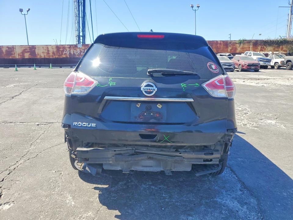 2016 Nissan Rogue VIN 5N1AT2MT0GC768593 COPART salvage auction — REAR END, Ca - Salvage Certificate, sold $1,400 on 2026-07-31 (photo 6)