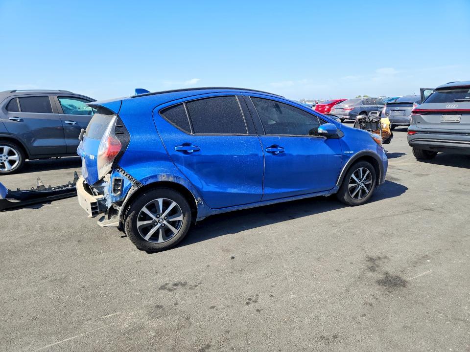 2018 Toyota Prius c VIN JTDKDTB37J1606591 COPART salvage auction — REAR END, Ca - Salvage Certificate, sold $90 on 2026-07-29 (photo 3)