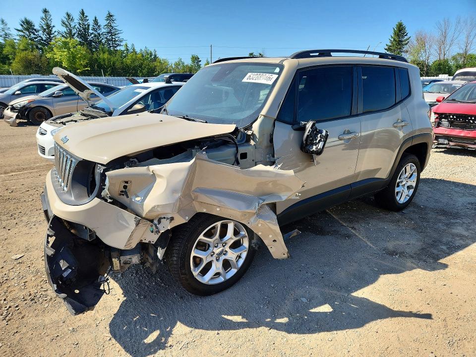 2016 Jeep Renegade VIN ZACCJBBT1GPC51966 COPART salvage auction — FRONT END, On - Permit Salvage, sold $625 on 2026-08-13 (photo 1)