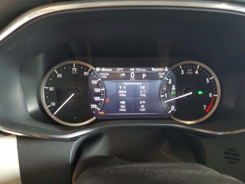 2021 Jaguar F-pace VIN SADCJ2EX3MA671520 COPART salvage auction — FRONT END, Ca - Salvage Certificate, sold $8,000 on 2026-08-17 (photo 9)