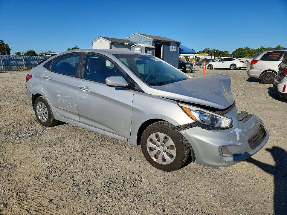 2017 Hyundai Accent VIN KMHCT4AE5HU312871 COPART salvage auction — FRONT END, Ca - Salvage Certificate, sold $150 on 2026-07-28 (photo 4)