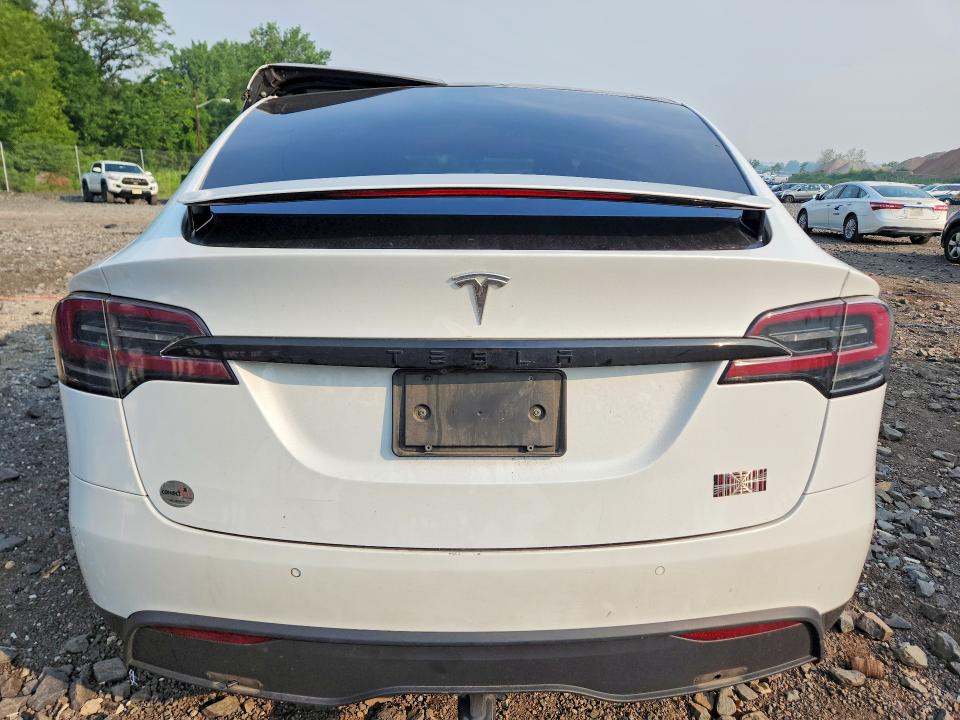 2022 Tesla Model x VIN 7SAXCBE67NF338344 COPART salvage auction — FRONT END, Ny - Mv-907A Salvage Certificate, sold $750 on 2026-07-30 (photo 6)