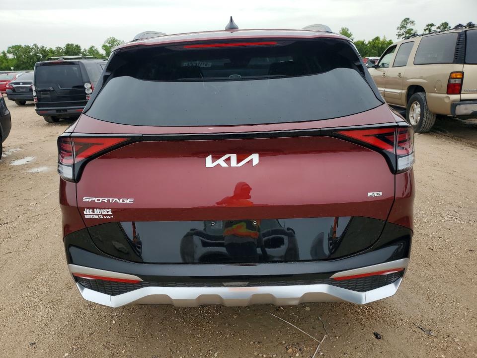 2025 Kia Sportage VIN 5XYK5CDF0SG249258 COPART salvage auction — WATER/FLOOD, Tx - Salvage Title-Flood Damage, sold $15,400 on 2026-07-28 (photo 6)