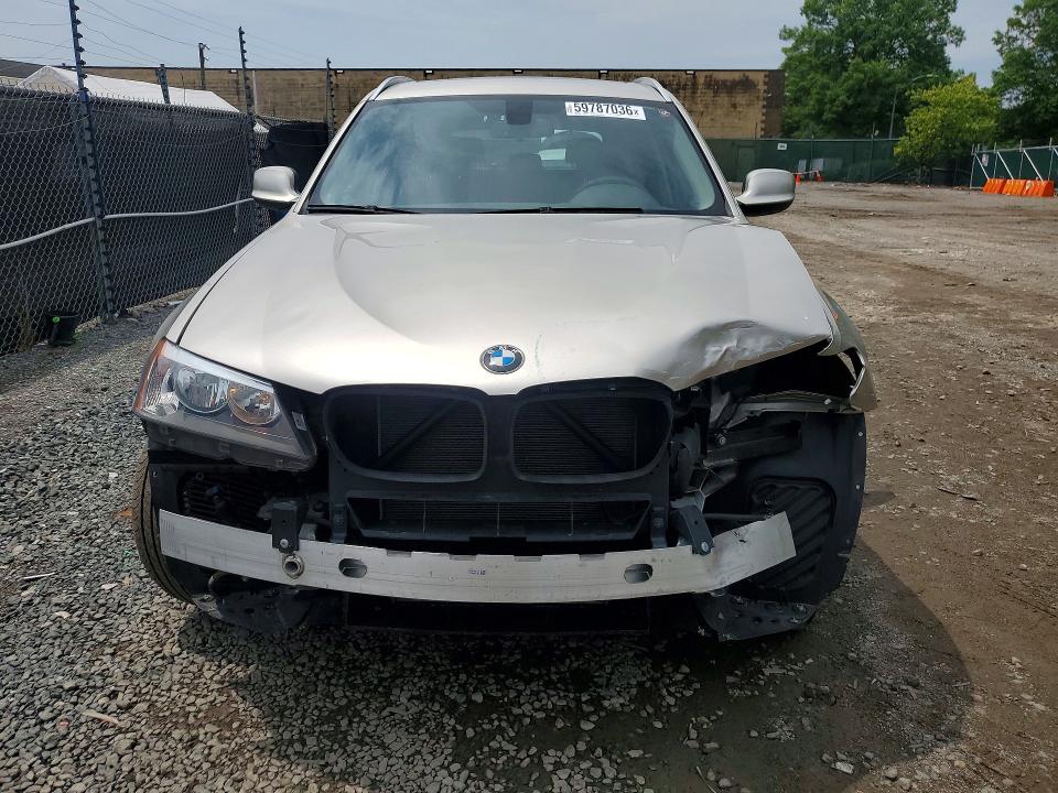 2014 BMW X3 VIN 5UXWX9C55E0D41419 COPART salvage auction — FRONT END, Md - Cert Of Salvage < 75% Damage, sold $925 on 2026-07-28 (photo 5)