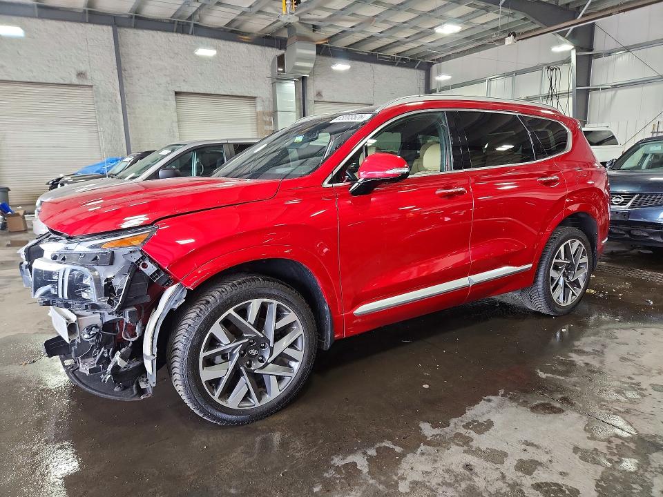 2021 Hyundai Santa Fe VIN 5NMS5DAL5MH357013 COPART salvage auction — FRONT END, Mn - Cert Of Title-Salvage, sold $6,200 on 2026-09-29 (photo 1)