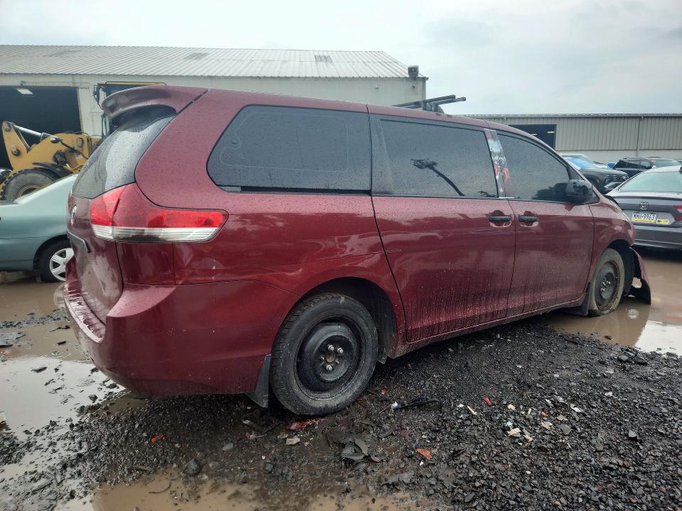 2012 Toyota Sienna VIN 5TDKA3DC4CS016358 COPART salvage auction — FRONT END, Salvage Title, sold $900 on 2026-07-20 (photo 3)