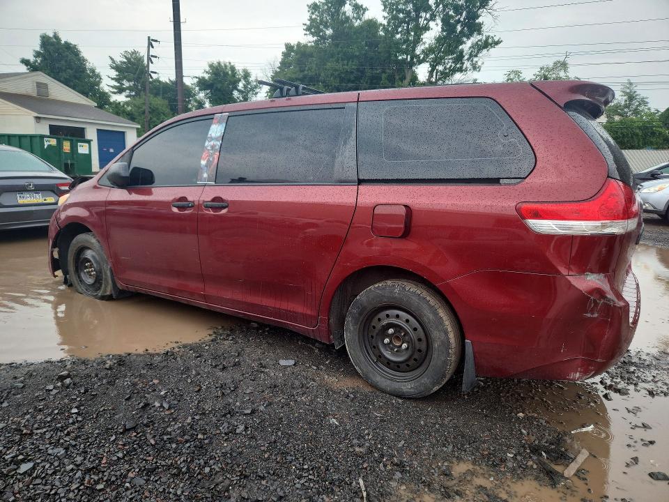 2012 Toyota Sienna VIN 5TDKA3DC4CS016358 COPART salvage auction — FRONT END, Salvage Title, sold $900 on 2026-07-20 (photo 2)