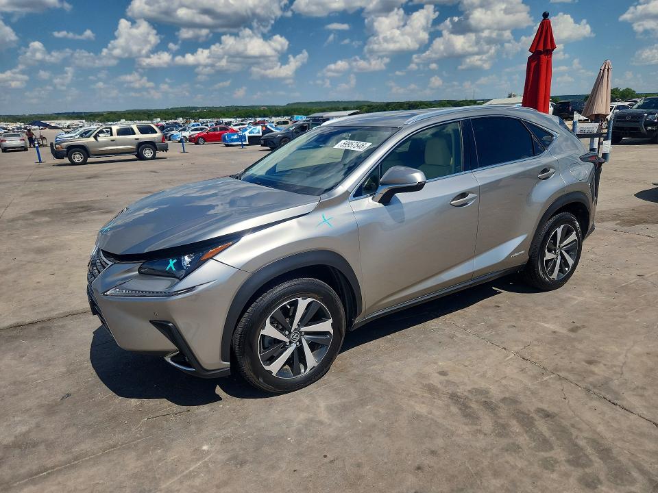 2020 Lexus Nx VIN JTJGJRDZ0L2133145 COPART salvage auction — FRONT END, Tx - Salvage Vehicle Title, sold $7,500 on 2026-07-23 (photo 1)
