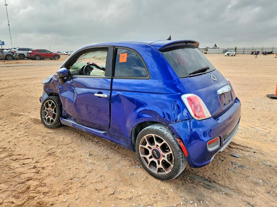 2012 Fiat 500 VIN 3C3CFFBR7CT119668 COPART salvage auction — ALL OVER, Tx - Salvage Vehicle Title, sold $200 on 2026-08-12 (photo 2)