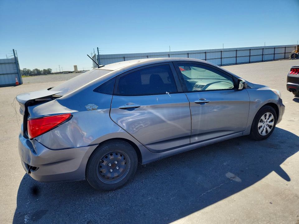2015 Hyundai Accent VIN KMHCT4AEXFU872320 COPART salvage auction — REAR END, Ca - Salvage Certificate, sold $300 on 2026-07-23 (photo 3)