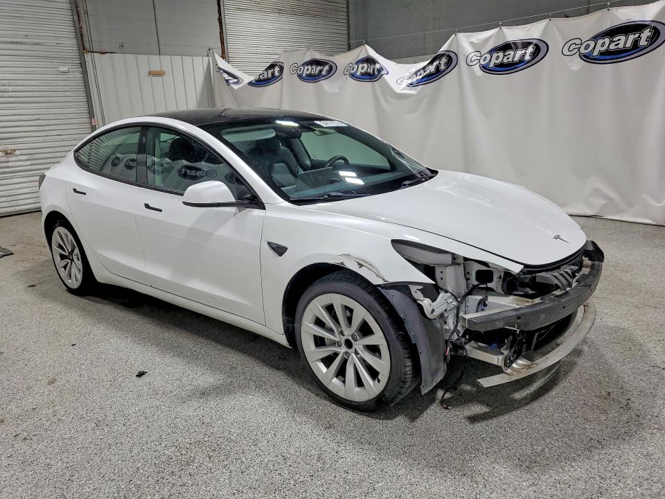2022 Tesla Model 3 VIN 5YJ3E1EA5NF285535 COPART salvage auction — FRONT END, Fl - Certificate Of Title, sold $8,900 on 2026-07-27 (photo 4)