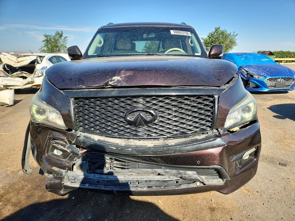 2015 Infiniti Qx80 VIN JN8AZ2NF3F9572739 COPART salvage auction — FRONT END, Nm - Cert Of Title-Salvage, sold $1,800 on 2026-08-24 (photo 5)