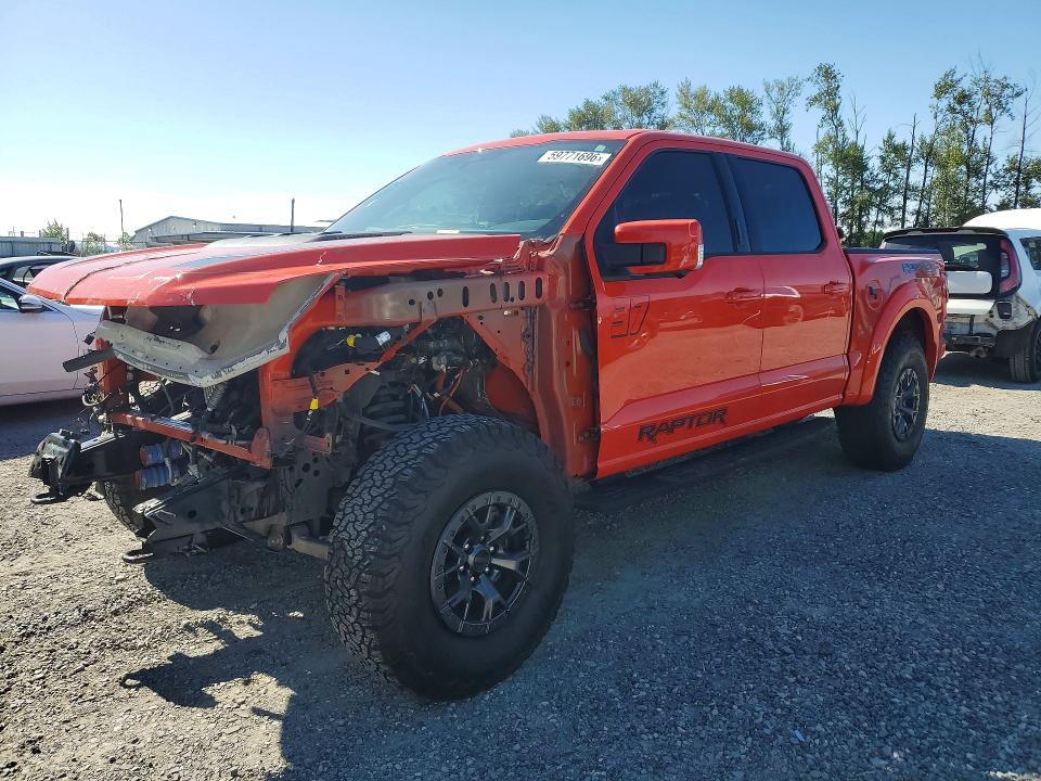 2022 Ford F-150 VIN 1FTFW1RG8NFC33627 COPART salvage auction — FRONT END, Wa - Bill Of Sale, sold $26,750 on 2026-07-20 (photo 1)
