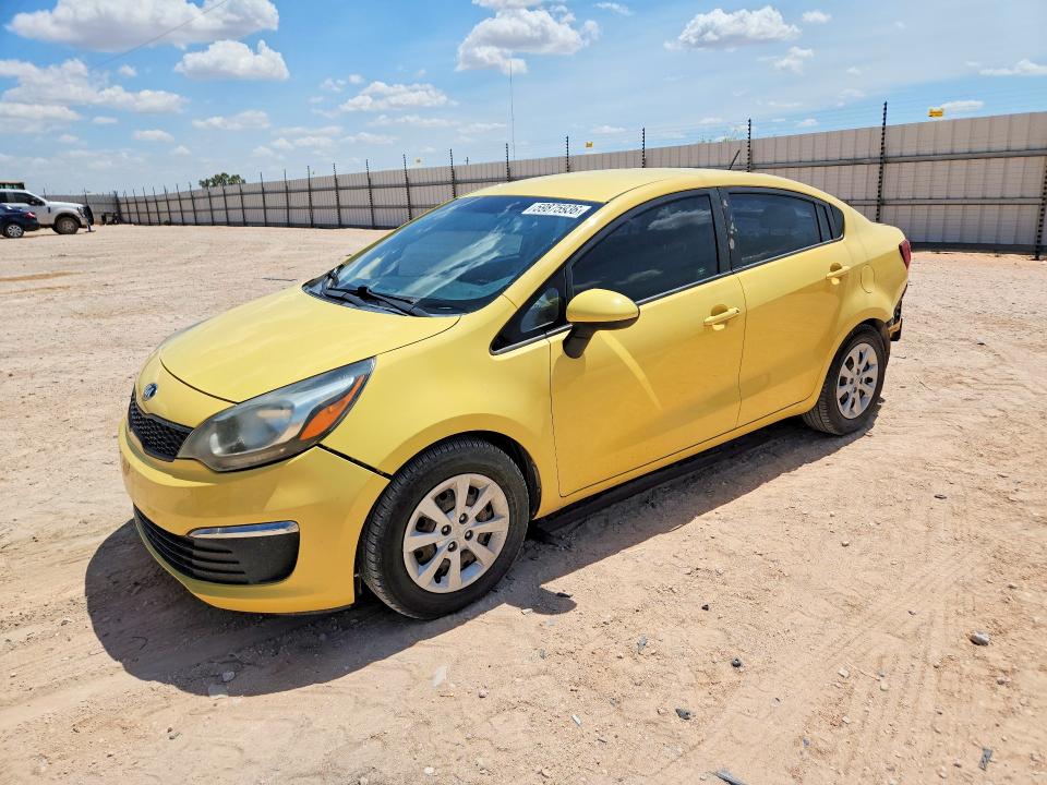 2016 Kia Rio VIN KNADM4A37G6684071 COPART salvage auction — REAR END, Tx - Salvage Vehicle Title, sold $400 on 2026-07-15 (photo 1)