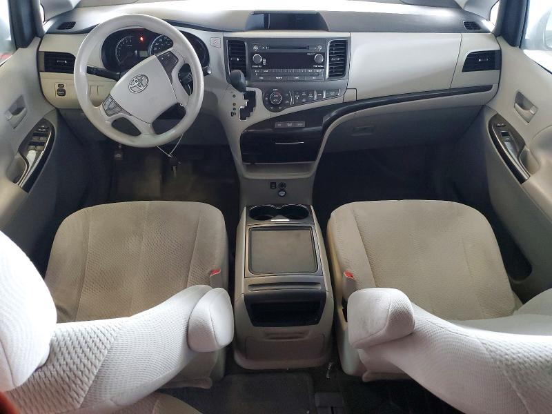 2013 Toyota Sienna VIN 5TDKK3DC6DS381798 COPART salvage auction — REAR END, Ca - Salvage Certificate, sold $2,500 on 2026-07-30 (photo 8)