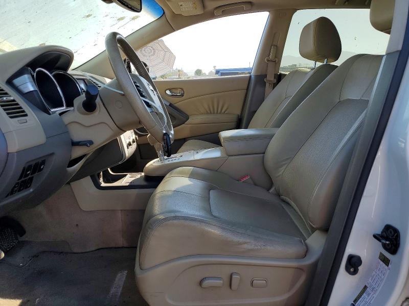 2010 Nissan Murano VIN JN8AZ1MW7AW122856 COPART salvage auction — REAR END, CA - SALVAGE CERTIFICATE, sold $250 on 2026-07-22 (photo 7)