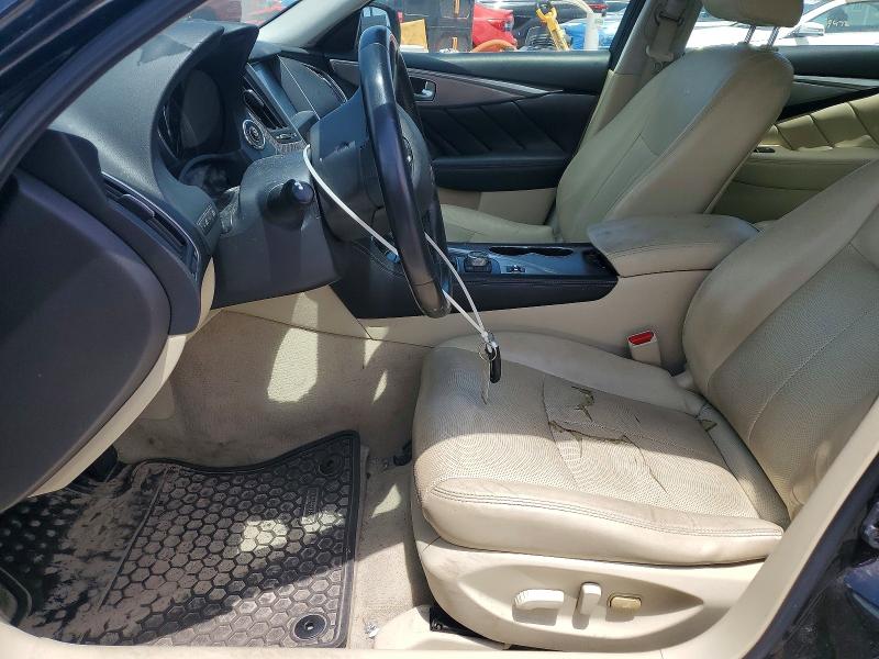 2014 Infiniti Q50 VIN JN1BV7APXEM674349 COPART salvage auction — FRONT END, FL - CERTIFICATE OF TITLE, sold $700 on 2026-07-28 (photo 7)