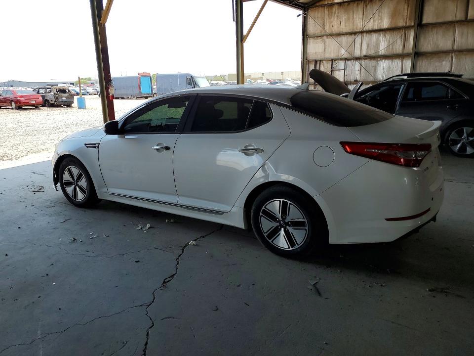 2012 Kia Optima hybrid VIN KNAGM4AD1C5034559 COPART salvage auction — REAR END, Az - Certificate Of Title, sold $500 on 2026-07-29 (photo 2)