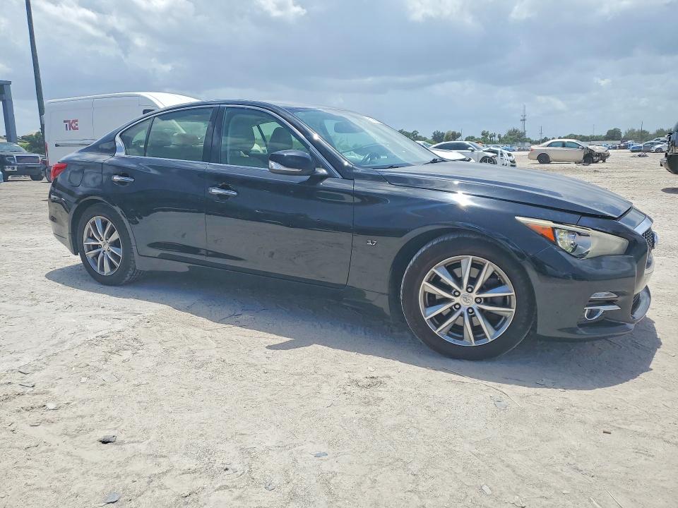 2014 Infiniti Q50 VIN JN1BV7APXEM674349 COPART salvage auction — FRONT END, FL - CERTIFICATE OF TITLE, sold $700 on 2026-07-28 (photo 4)