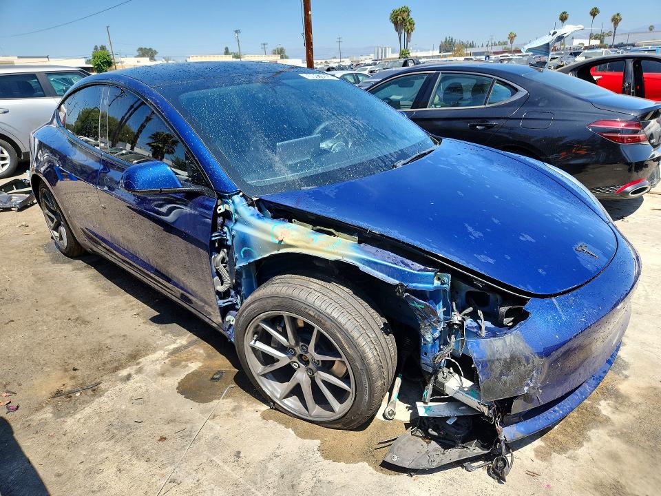 2022 Tesla Model 3 VIN 5YJ3E1EB8NF125626 COPART salvage auction — FRONT END, CA - DIS/DLR/EXP ONLY CLEAN TITLE (P), sold $11,300 on 2026-07-16 (photo 4)