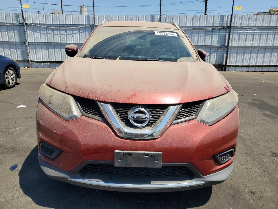 2015 Nissan Rogue VIN KNMAT2MT9FP511086 COPART salvage auction — REAR END, Ca - Salvage Certificate, sold $1,650 on 2026-07-13 (photo 5)