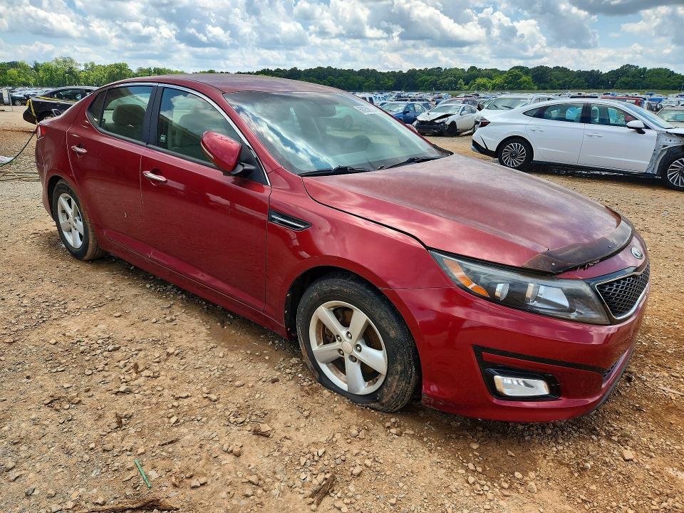 2014 Kia Optima VIN 5XXGM4A72EG288759 COPART salvage auction — FRONT END, Al - Certificate Of Title, sold $450 on 2026-07-29 (photo 4)