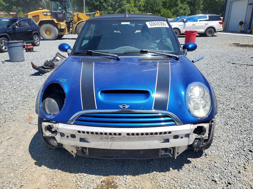 2005 Mini Cooper VIN WMWRH33415TF80638 COPART salvage auction — FRONT END, Nc - Salvage Certificate Of Title, sold $4,100 on 2026-08-20 (photo 5)