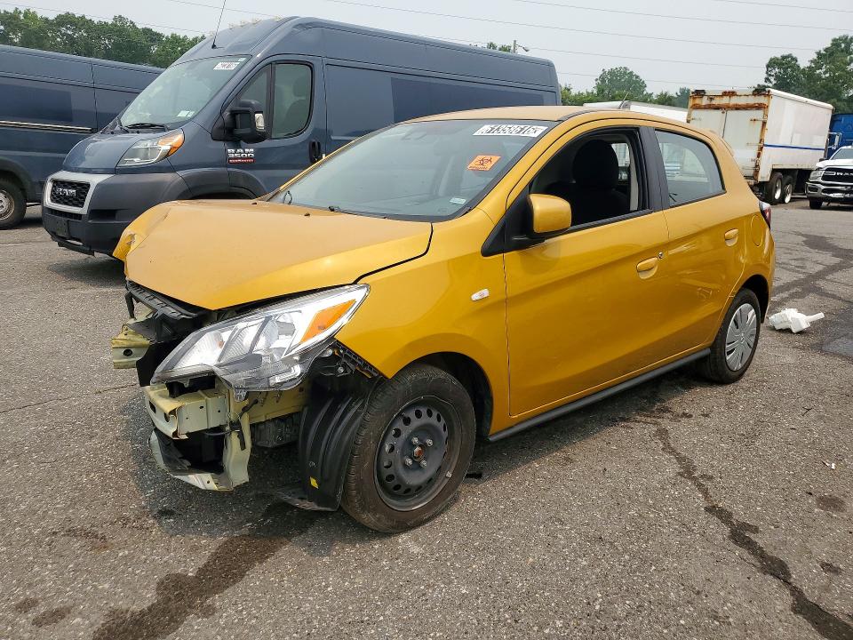 2024 Mitsubishi Mirage VIN ML32AUHJ9RH035552 COPART salvage auction — FRONT END, Fl - Certificate Of Destruction (P), sold $125 on 2026-07-22 (photo 1)