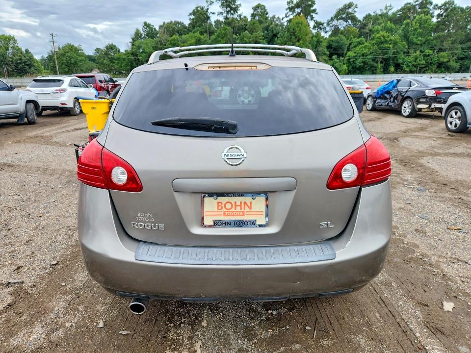 2008 Nissan Rogue sport VIN JN8AS58T78W014887 COPART salvage auction — REAR END, LA - CERT OF TITLE-RECONSTRUCTED (P), sold $750 on 2026-07-24 (photo 6)