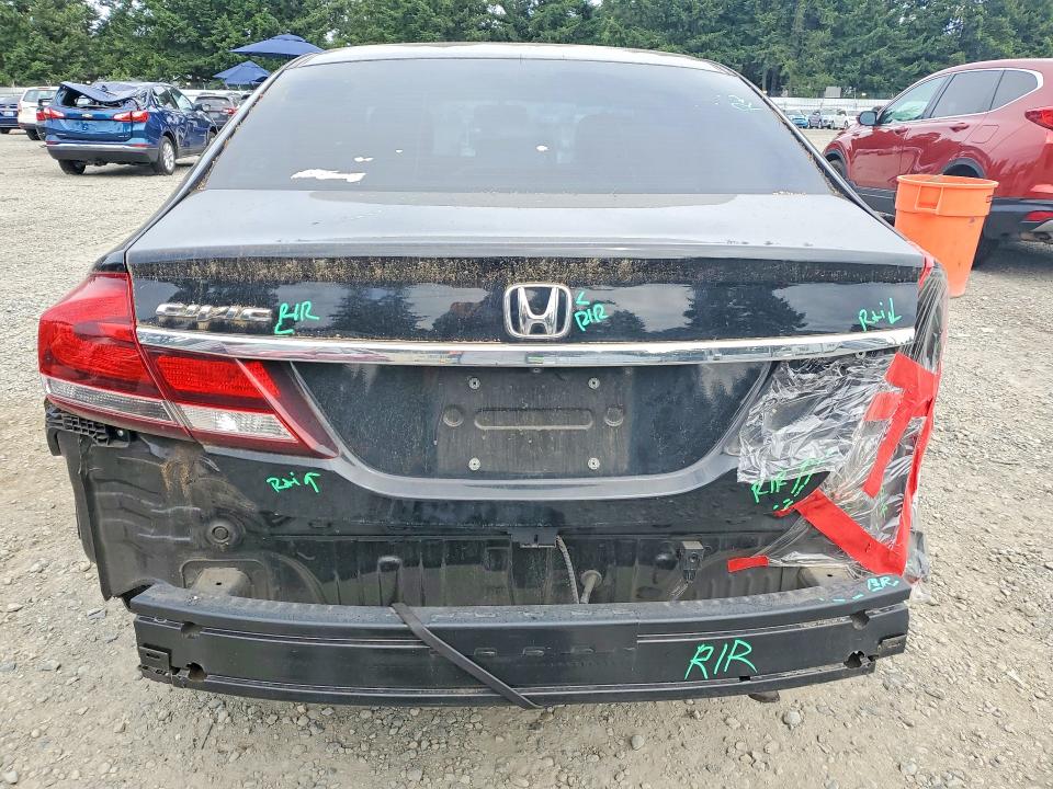 2014 Honda Civic VIN 19XFB2F80EE258093 COPART salvage auction — REAR END, Wa - Cert Of Ownership-Rebuilt, sold $2,250 on 2026-07-10 (photo 6)